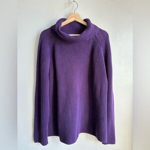 Lands End purple chunky turtleneck size XL 18/20